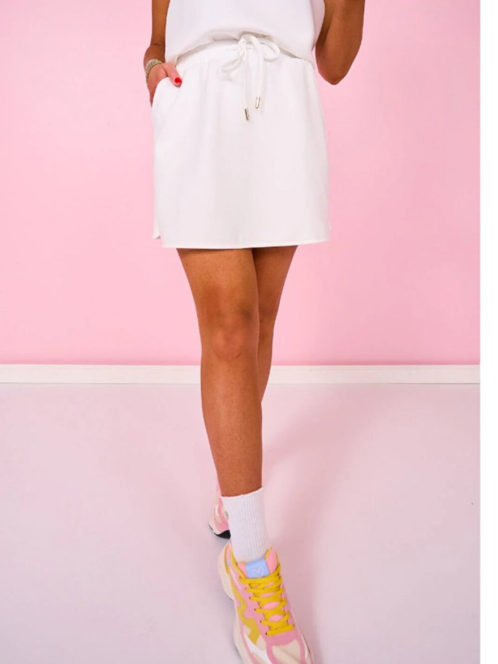 SSYS Peyton Scuba Skort In White NEW M